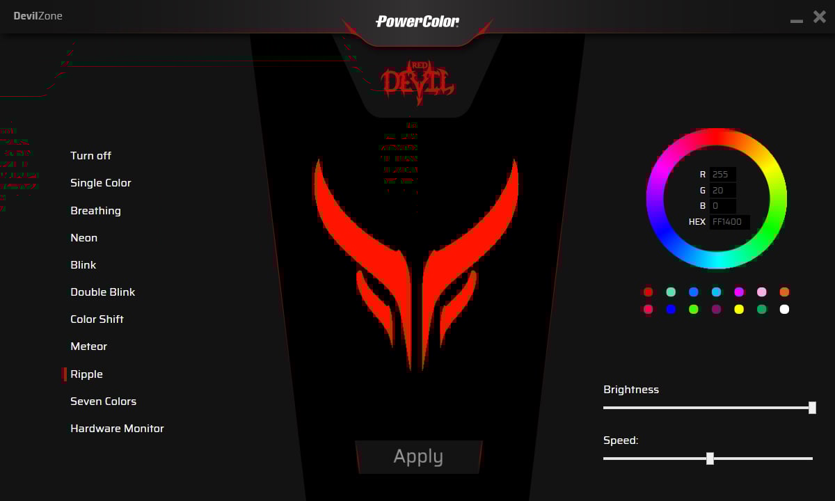 Powercolor Devilzone GPU software