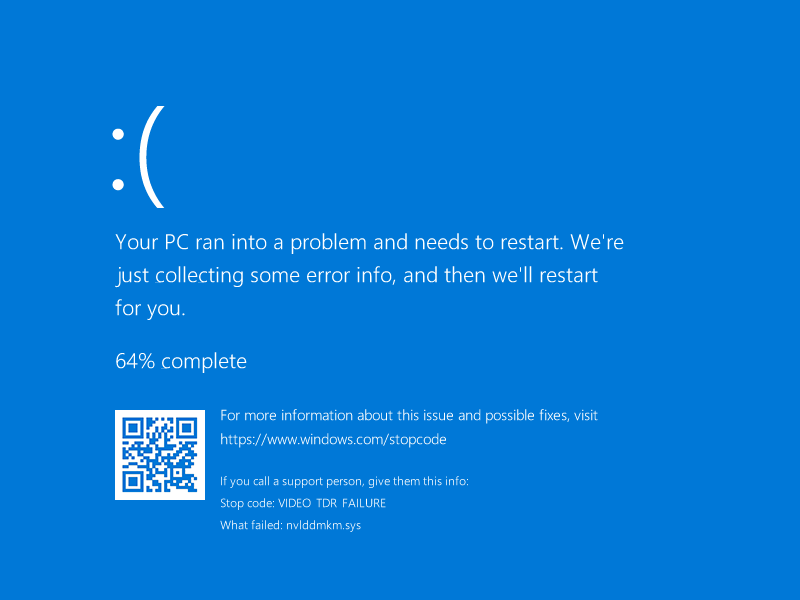 "Blue Screen Of Death" BSOD