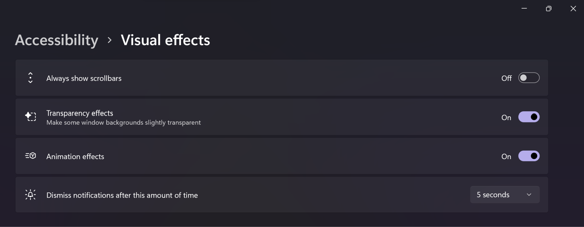 Visual effects